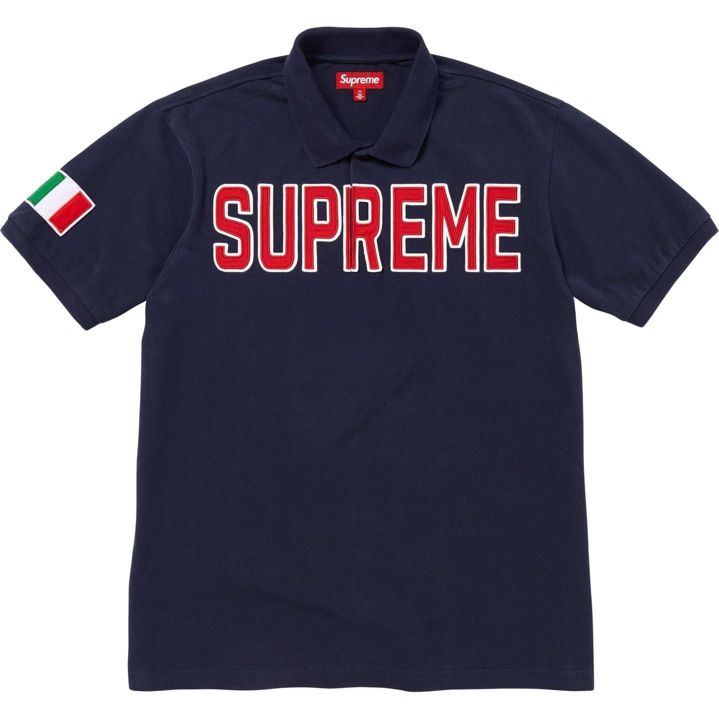 Supreme Twill Applique Polo Navy L