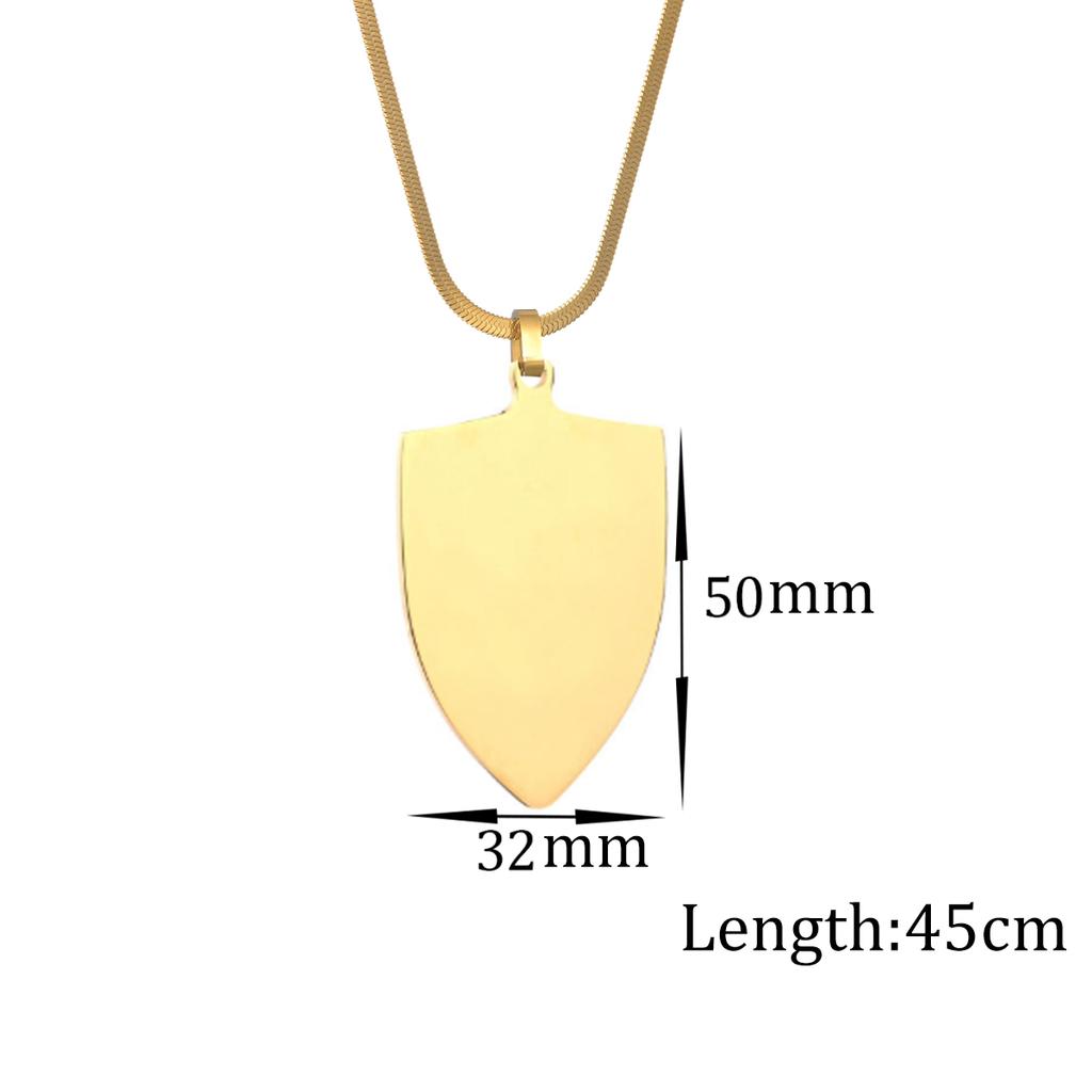 Atoztide Personalized Engrave Picture Name Necklace Stainless Steel for Women Strip Heart Blade Chain Pendant Jewelry Gift