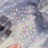 5D Embossed Nail Stickers Dopamine Simple Colorful Five-pointed Star Nail Art Accessories Decals DIY Nails 3D Decorations