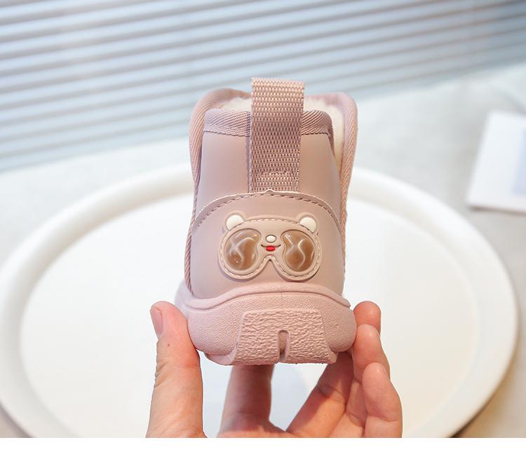 Kids' 2025 Winter Thickened Velvet-Lined Snow Boots - Waterproof, Casual Cotton Shoes for Boys and Girls