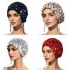 Polyester Sun Protection Cap With Embroidered Flowers For Summer And Winter Wear