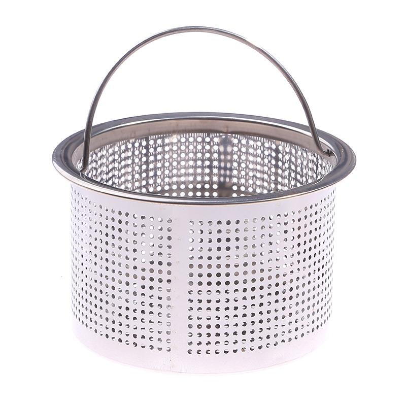 

Stainless Steel Filter Basket With Handle Waste Filter Mesh Kitchen Tools Kitchen Sink Strainer Plug Sink Drain Cover