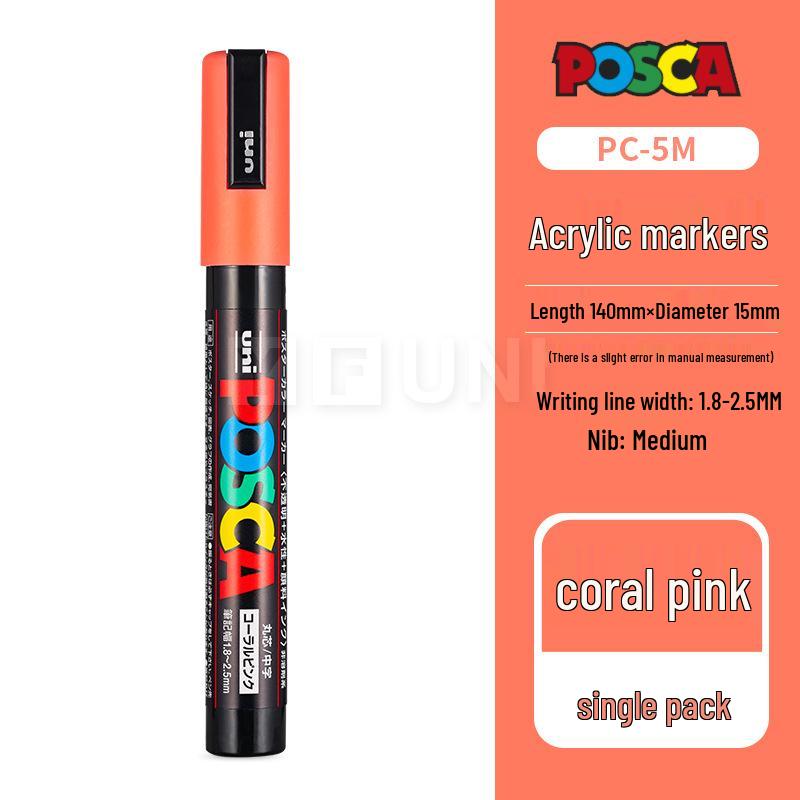 Mitsubishi UNI POSCA PC-5M Weißer Farbe-Marker für Poster - Kontaktieren Sie den Kundenservice für große Mengen