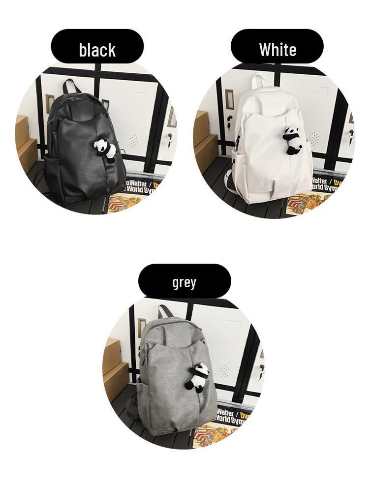 New Fashion PU Leather Double-Compartment Retro Backpack for Women