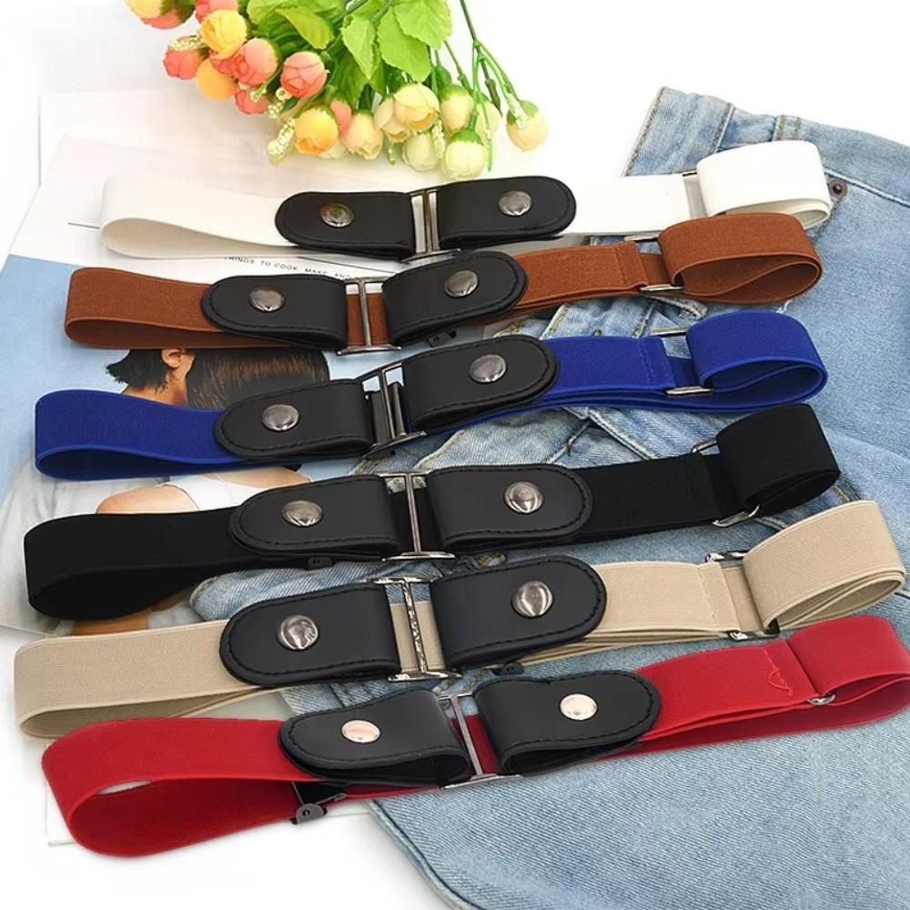 Extensible Elastic Belt for Women Invisible Belt Without Buckle Gifts Lazy Person's Belt