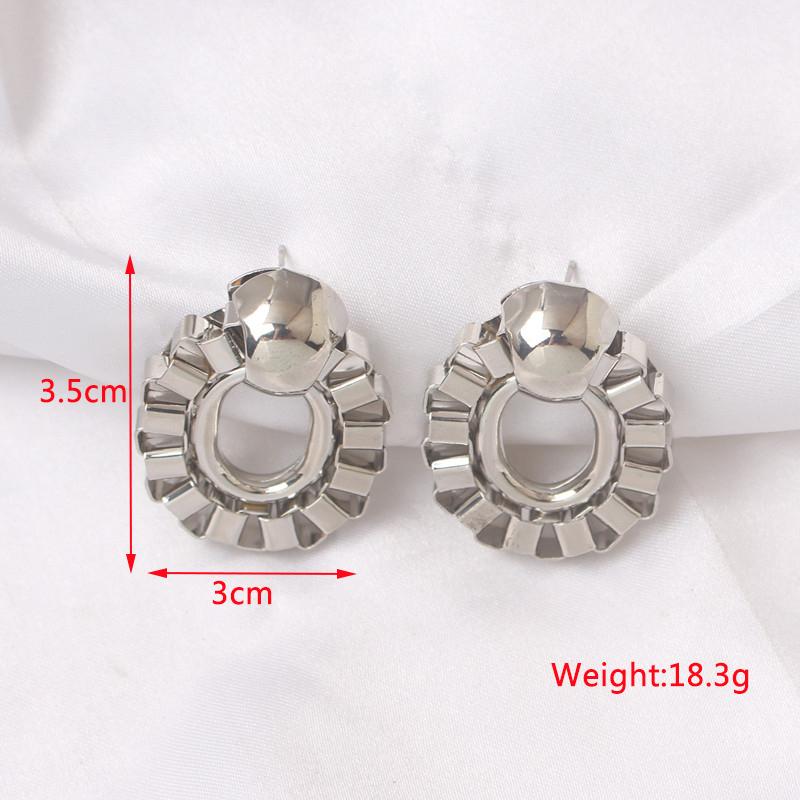 New Fashion Twist Dangle Earrings for Women Exaggerated Gold Color Metal Wrap Earrings European Ear Zircon oorbellen