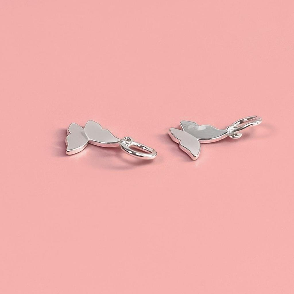 S999 Sterling Silver Butterfly Charm: Handmade Chinese Style Pendant for DIY Crystal Bracelets, Necklaces, and Rope Weaving