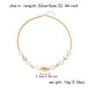 Dainty Irregular Imitation Pearl Necklace for Women Baroque Faux Pearl CCB Resin Beads Chain Necklace Party Banquet Jewelry Gift