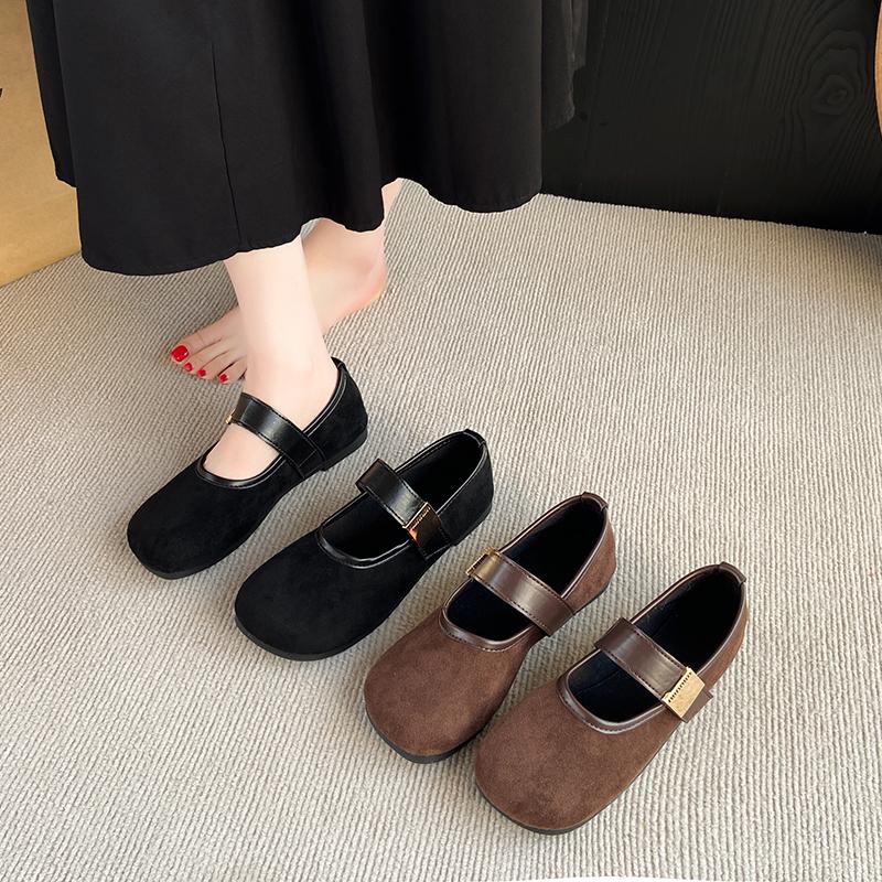 Fashion New Popular Women's Retro Mary Jane Flats Round Toe Soft Bottom Comfortable Casual Shoes Vintage-Inspired Classic for Everyday