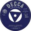 7inch Record MANTOVANI  HIS ORCHESTRA  Mandolin Serenade  The Spring Song 45F10918 Decca 1957 UK Jazz Used