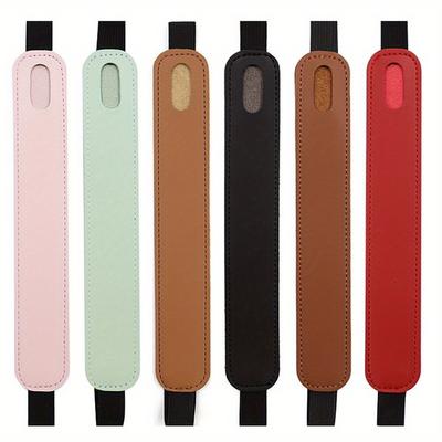 Luxury PU Leather Elastic Buckle Pencil Case for Book Notebook Pen Bag Touch Screen Pen Cover for Office Meeting Easy Carry