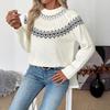 TikTok Europe 2026 Fall/Winter Retro Artistic Knit Fair Isle Sweater