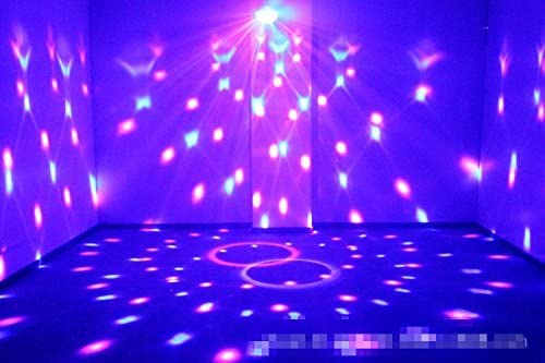 QUWEI Stage Lighting RGB LED Crystal Disco Magic Ball with Remote Control, DMX Effect, Multicolor