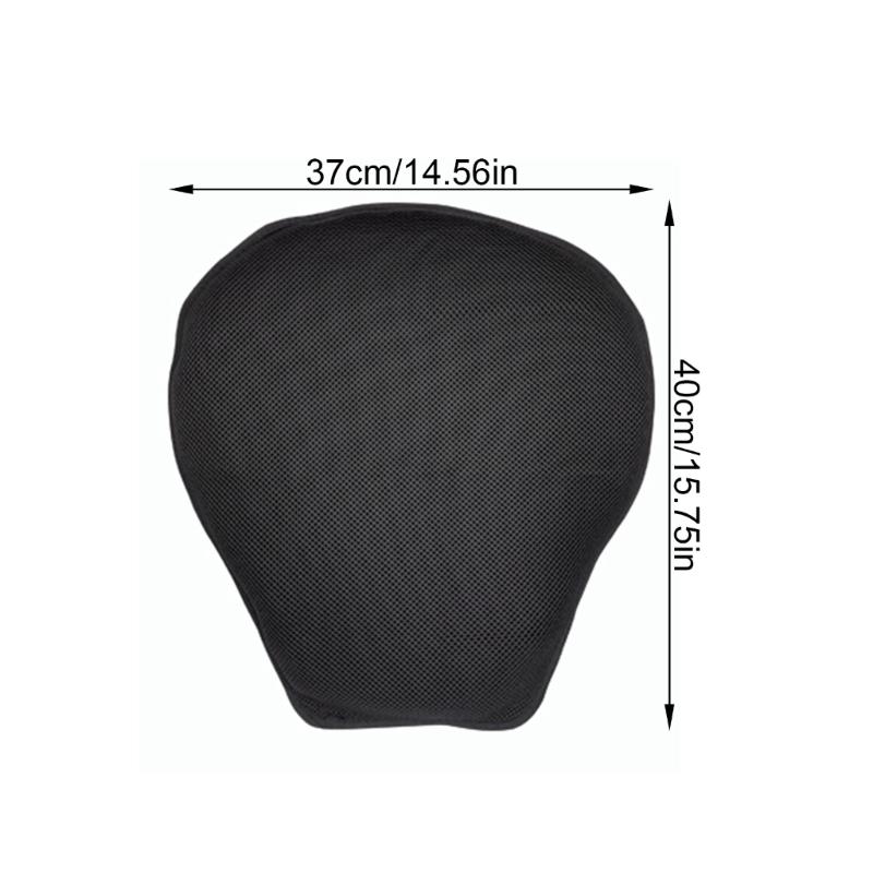 Motorcycle Gel Seat Pad with 3D Ventilation Channels Heat Insulation & Shock Absorption Bike Seat Cover for Riders
