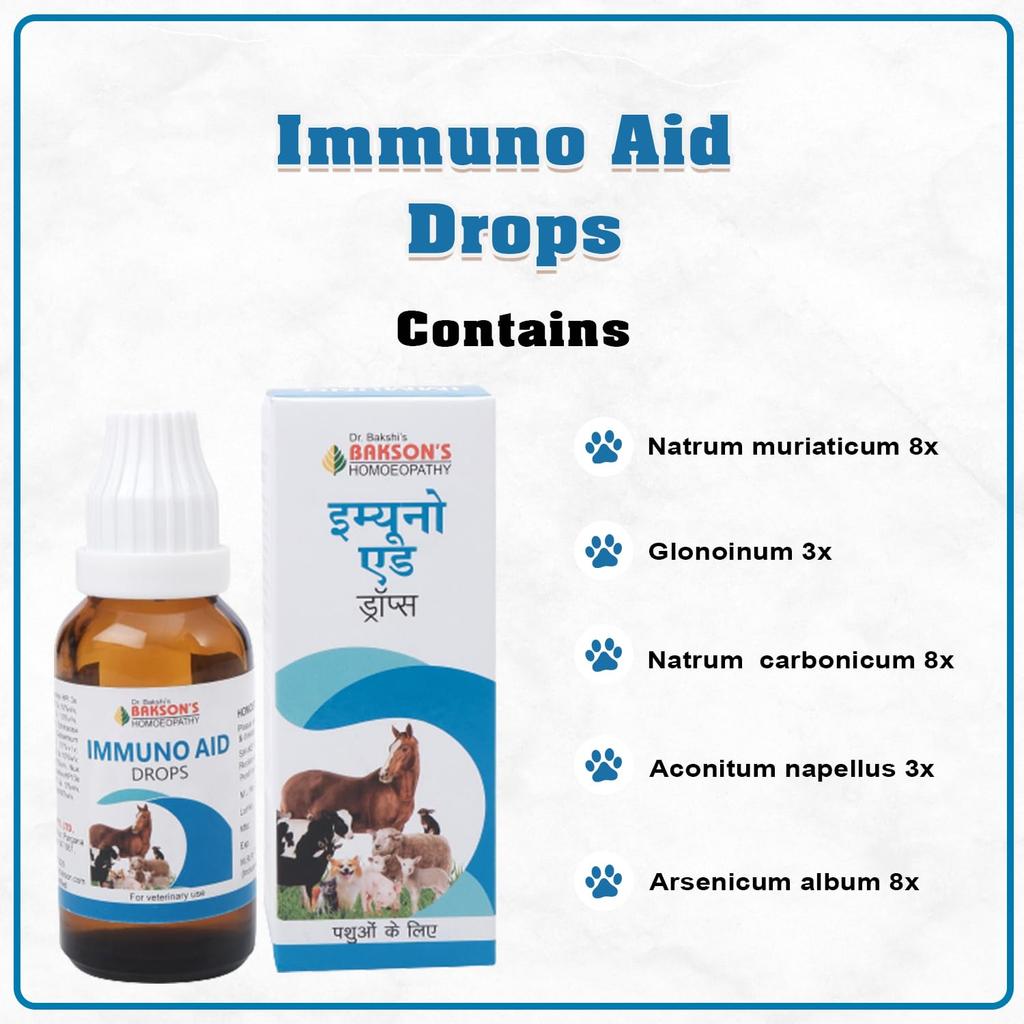 Bakson Veterinary Immuno Aid Drops For Young Pets Vitality Support Daily Wellness Growth Development 30 ml Pack Of 1