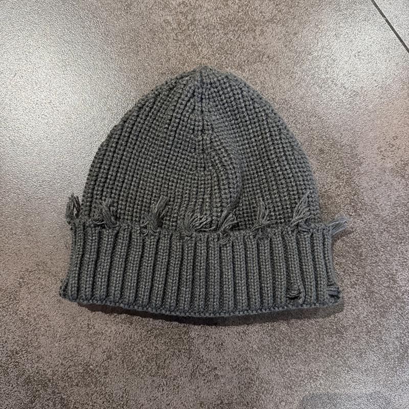 Knitted Color Solid Cap Winter Street Style Warm Beanie Hat For Casual Wear