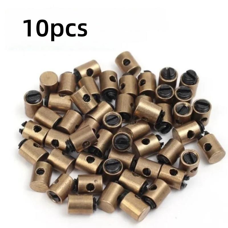 10/30/100pc Motorcycle Throttle Cable Metal Stop Bolt Solderless Throttle Cable Connector Brake Wire End Clamps Motorcycle Parts 10pcs