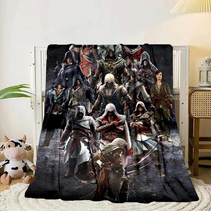 Assass Warrior Blanket Flannel Blanket for bed, sofa, Camping, Hiking, Picnic Essentials, gift for family Fan gifts