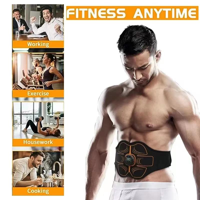 Neuer Bauchmuskel-Gürtel Elektrischer Muskelstimulator Tragbarer EMS Fitness-Massager für Zuhause Yoga Taillentrainer Körperstraffung Formgebung