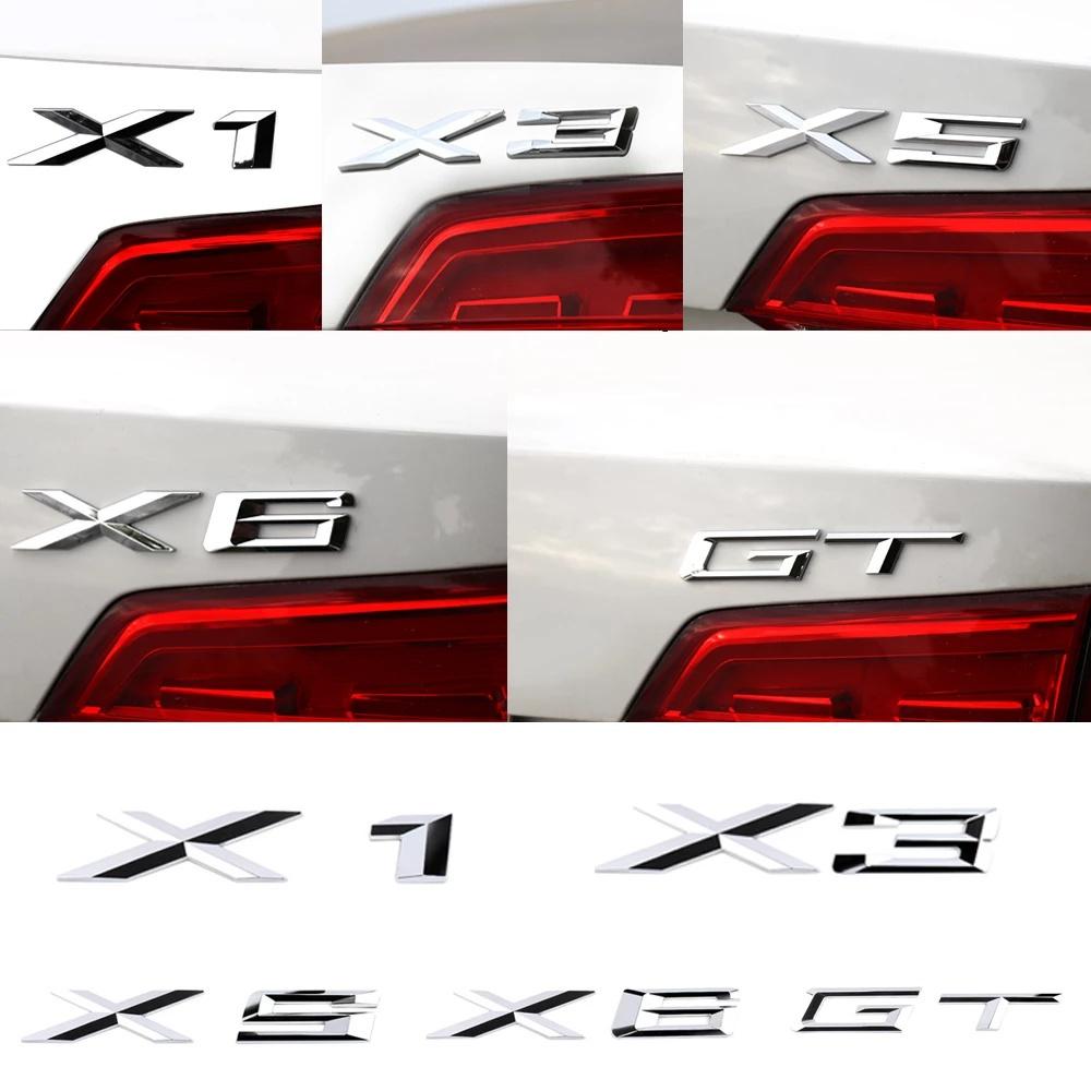 For  Emblem Badge X1 X3 X4 X5 X6 GT Logo Car Rear Tail Sticker
