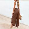 Womens Palazzo Pants Summer Casual Flowy Wide Leg Trousers Beach Travel Vacation Outfits
