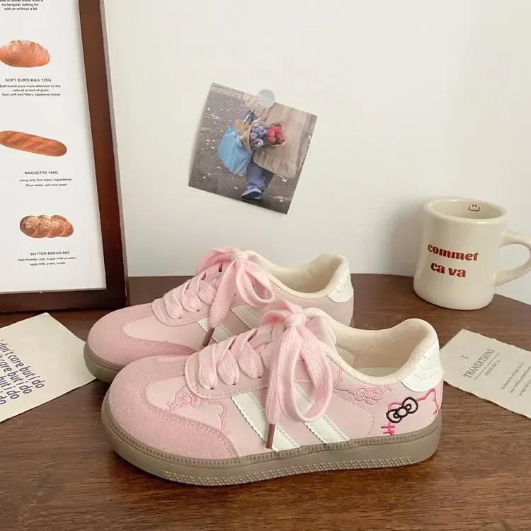 Fashion Women's Casual Outdoor Lace UpSport Shoes 2025 Spring Autumn Designer Korean Round Toe Sneakers Vulcanized Shoes Tenis De Mujer