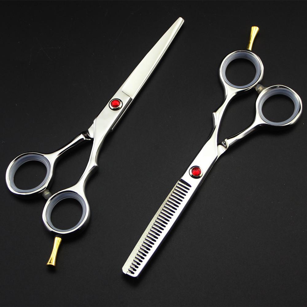 440C 5.5 Inch Silver Hair Scissors Haircut Thinning Barber Tools Cutting Shears Hairdressing Scissors