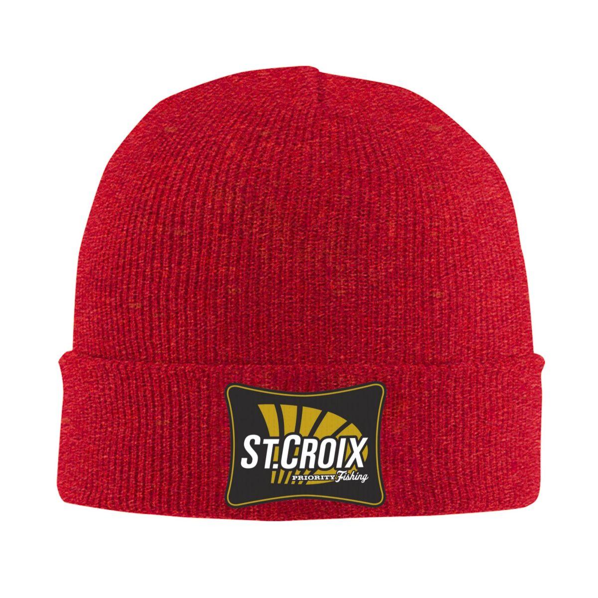 

St Croix Logo Warm Knitted Cap Hip Hop Bonnet Hat Autumn Winter Outdoor Beanies Hats for Unisex Adult One Size