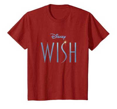 Disney Wish Blaues Glitzer Titel Film Logo T-Shirt