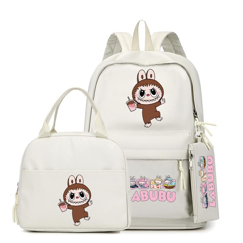 3Pcs/sst Cute Printed Backpackstudent Teenage Children Girl Boy Schoolbag Bookbag Men Women Large Capacity Waterproof Laptop Bag Mochila