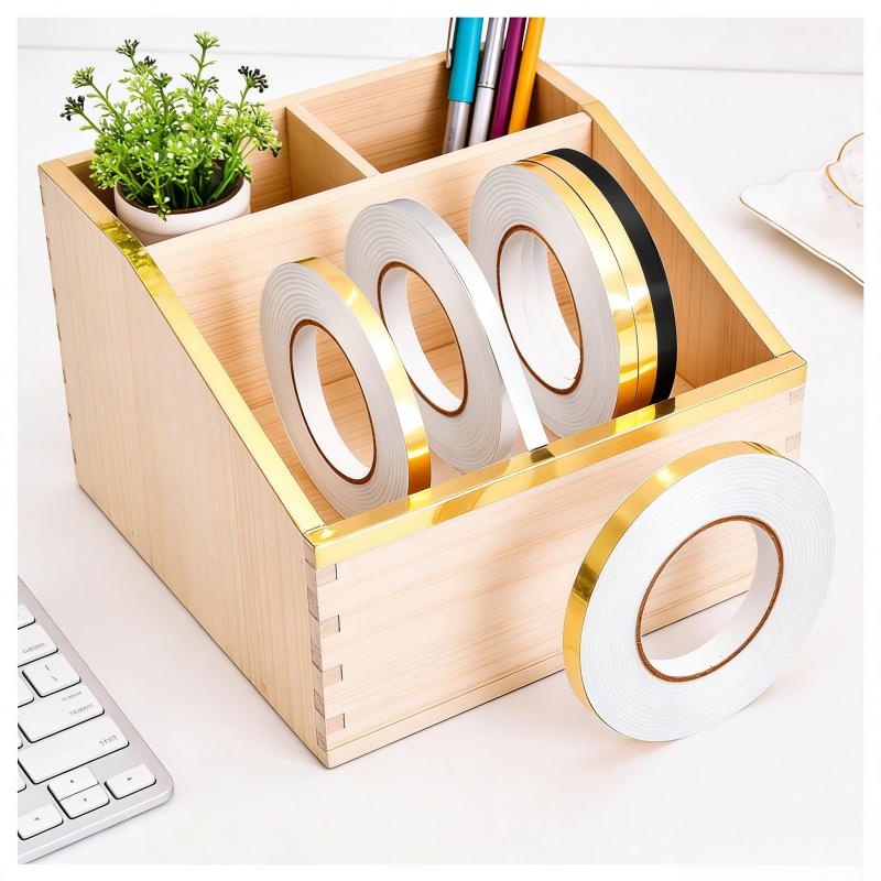 Self-Adhesive Tile Seam Sticker Waterproof Mildew Proof Floor Wall Decor Tape Gold Silver Black PET Gap Filler Strip for Kitchen Bathroom Bedroom