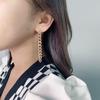 Minimalist Women Silver Gold Hip Hop Style Chain Tassel Earring For Fashion Girl Party Punk Stainless Steel Jewelry Gift