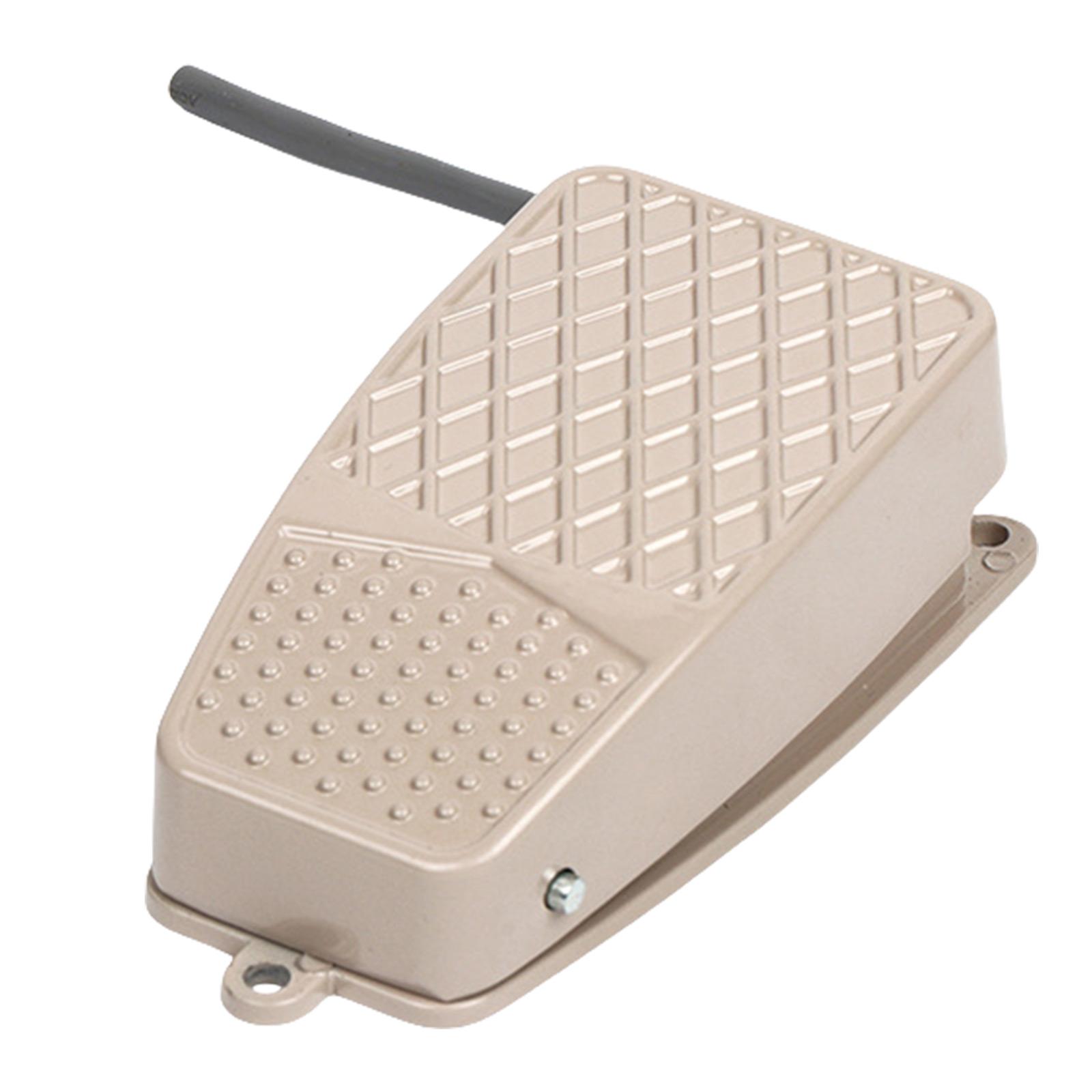 

Heavy Duty Electrical Momentary Foot Pedal Switches Controller with Nonslip Surfaces Aluminum Fit for Workshop Equipment A10cm