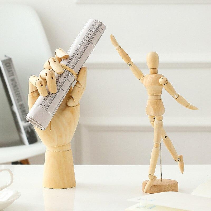 High-joint Man Model Decoration Art Wooden Man Movable Joint Hand Wooden Man Decoration Wooden Joint Man Decoration Home Decor