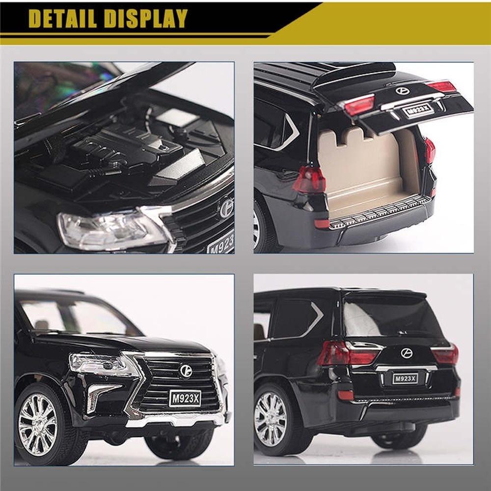 Clearance SalesKLT 1:24 Lexus LX570 Diecast 20cm Alloy Model Car for Kids Toys for Boys Cars Toys for Kids