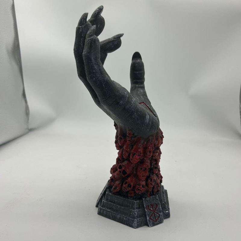 The legendary sword wind, the hand of the berserk god, handicraft ornaments, halloween tabletop ornaments, pvc devil brackets