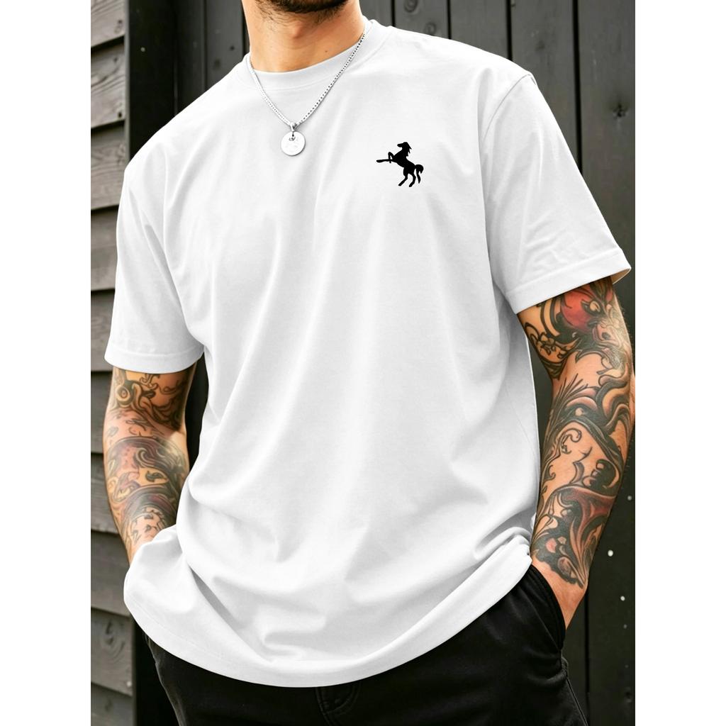 Summer T-shirt, short-sleeve printed design, loose and comfortable, unisex and versatile, a must-have for sports, leisure, and everyday wear