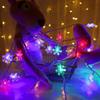 Solar LED Christmas Starry Snowflake String Lights for Indoor & Outdoor Use