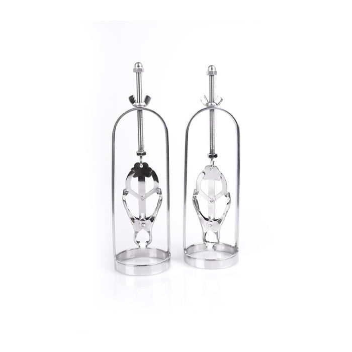 Extenseur pour tétons - Kiotos - Métal - Acier inox - Longueur 23cm - Pince 8cm