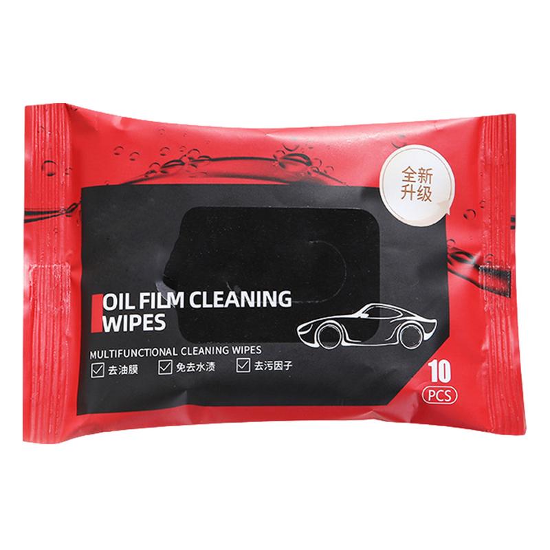 10PCS /set Car Window Cleaning Wipes Windshield Glass Cleaner Wipes Dusting Wipes Portable Windshield Oil Film Cleaner Cleaning