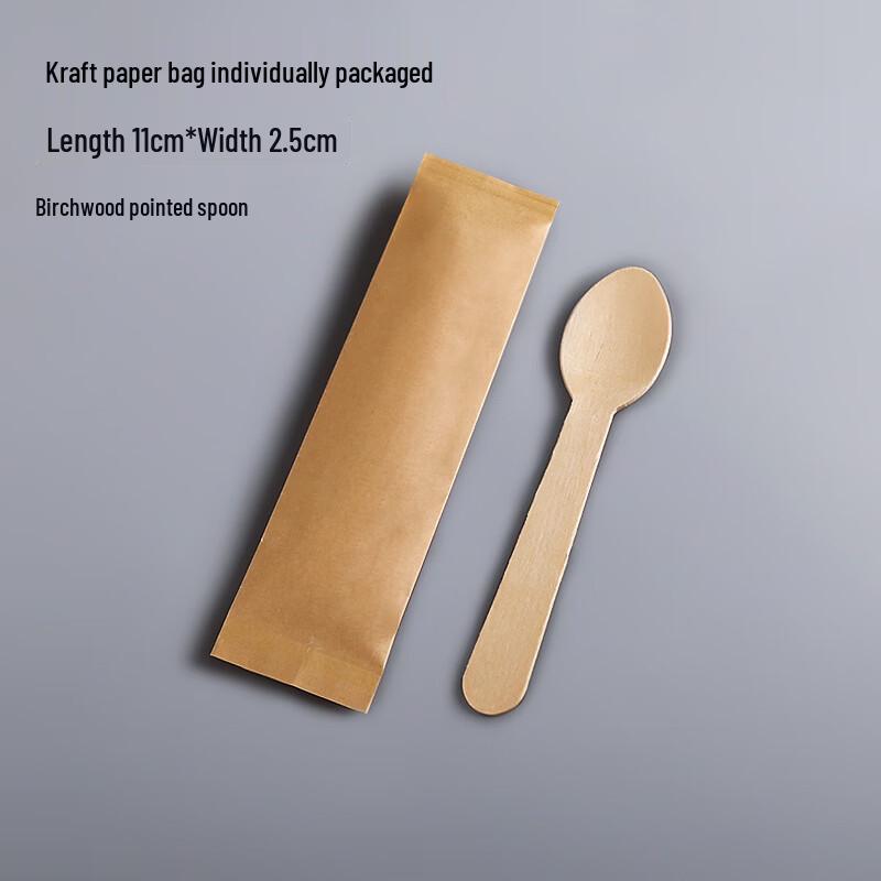 Disposable Birchwood 11cm Pointed Spoons