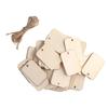 50Pcs Ornament Wood Planks Tags Wooden Hanging Labels Sheet Diy Engraving Crafts