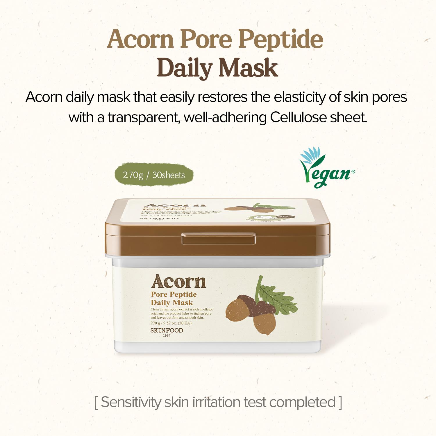 SKINFOOD Daily Mask Sheet 30ea Acorn Pore Peptide Daily Mask