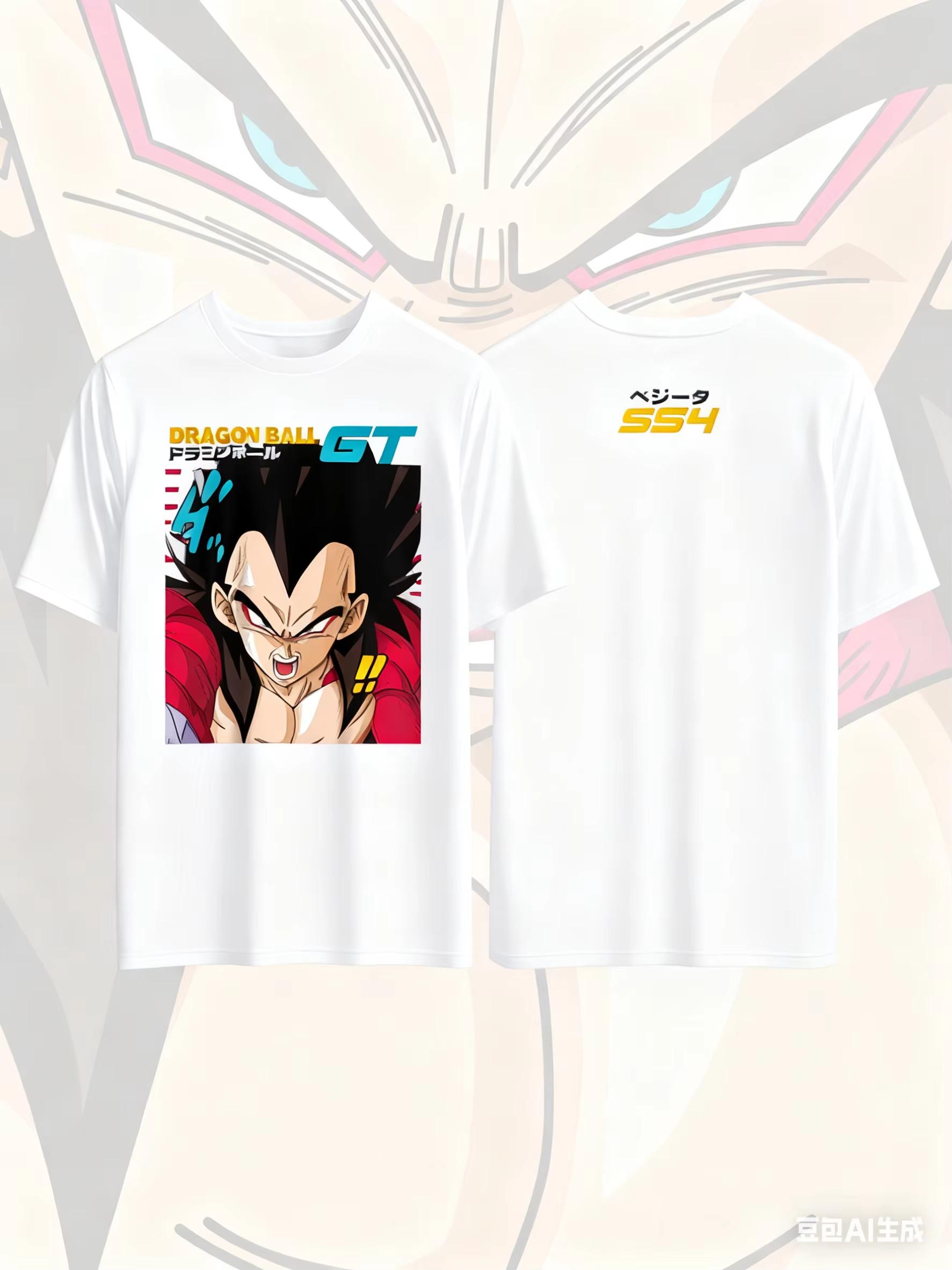 

2026 Dragon Ball Anime Printed Pure Cotton Tshirt for Unisex and Women Harajuku Fashion Anime Peripheral Clothing Tshirt Ins S