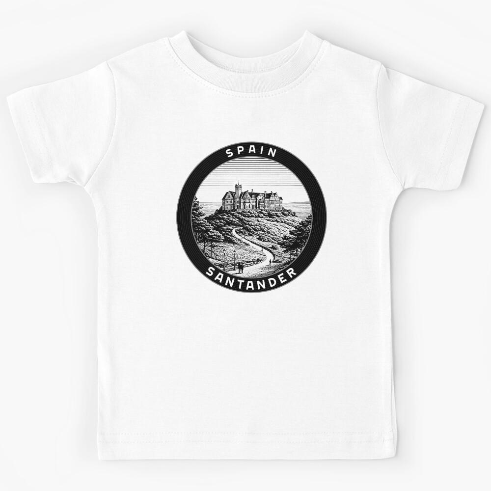 Santander Spain Linocut Style Kids T-Shirt 100