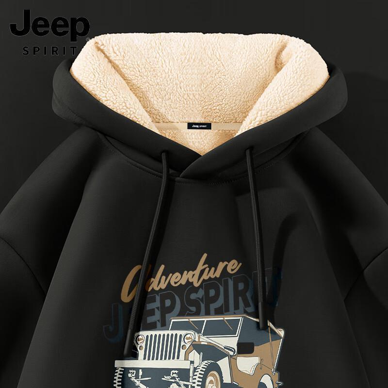 JEEP SPIRIT Men's Heavyweight Fleece Lined Hoodie