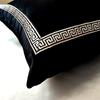 1 Stück geometrische Samt-Kissenhülle Luxus High-End Klassisch Schwarz Weiß Kissenbezug 45*45 50*50 Sofa Überwurf-Kissenbezug Graue Farbe