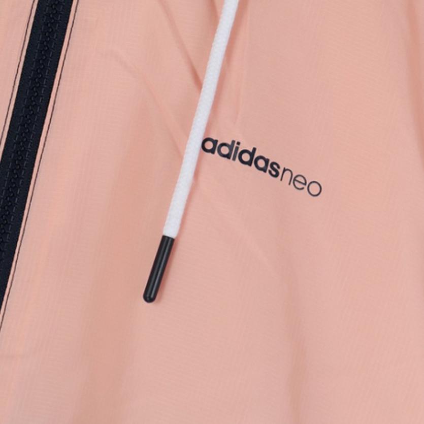 Adidas Neo Color Block Casual Hooded Jacket Women Jacket Navy-Blue FK9954