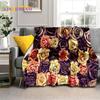 3D Rose Flowers Nordic Romantic Soft Blankets,Keep Warm Throw Blanket Comfortable Blanket for Picnic Beds Sofa Home Bedroom Gift