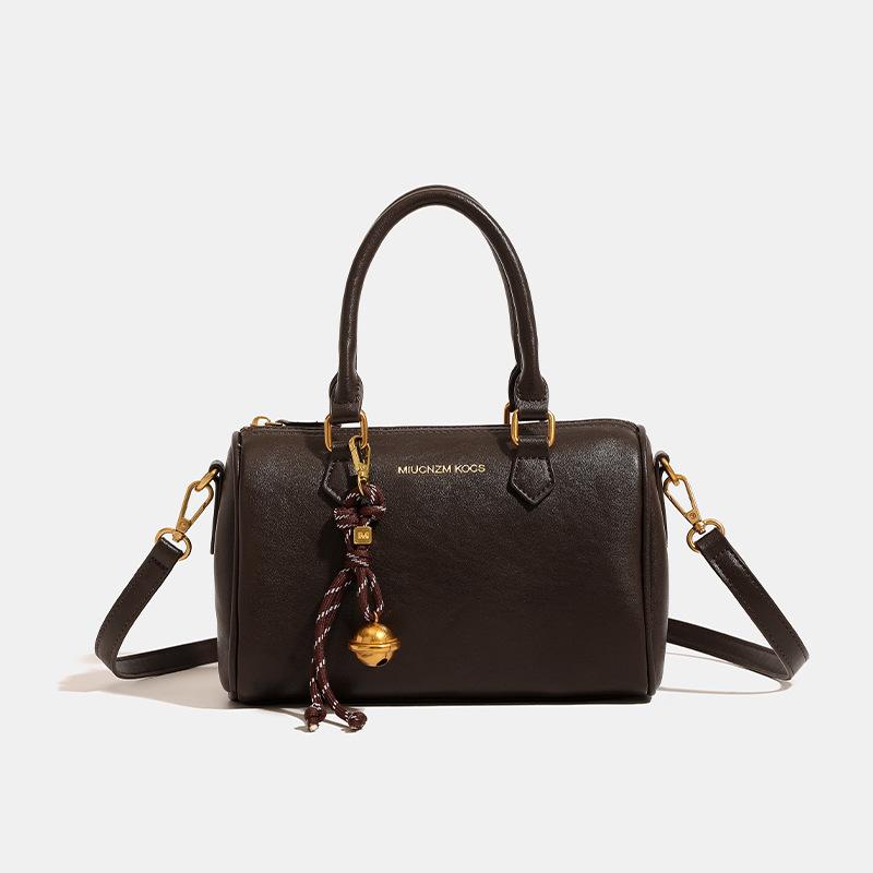 

Премиальная текстурированная сумка-бостон женская высококлассная сумка корейская версия однотонная трендовая универсальная для通勤 через плечо